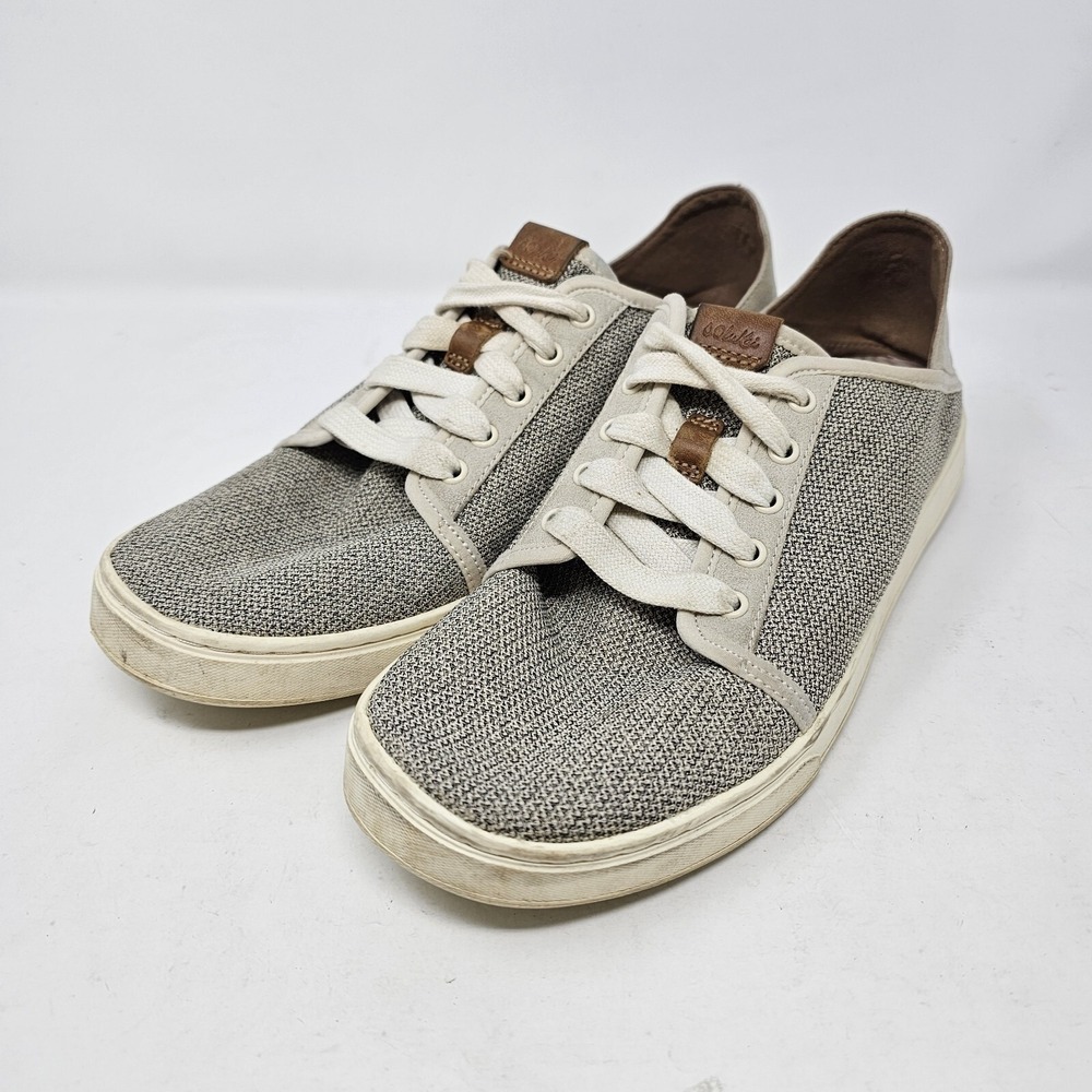 OLUKAI Pehuea Li Shoes Womens 11 Gray Tapa Mesh Oxfords Sneaker - Picture 2 of 13